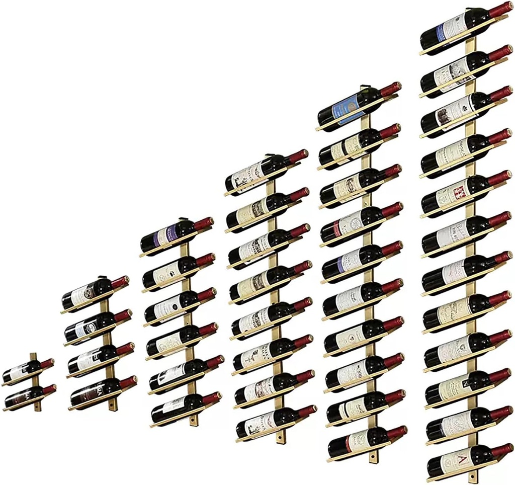 4 Bottle Wall Mounted Wine Rack, Metal Hanging Wine Bottle Holder, Wine Shop Design Storage Modern Display Showcase Wine Cabinet, Wall Wine Rack for Kitchen Pantry Bar Wine Cellar