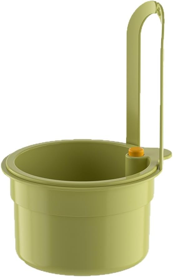 Sink Strainer Basket, Multifunction Hanging Sink Colander Drain Basket, Easy Drain Filter with Bottom Release, Upgrade Quick Draining Kitchen Tool, Waste Filter Wash Fruit (Green)