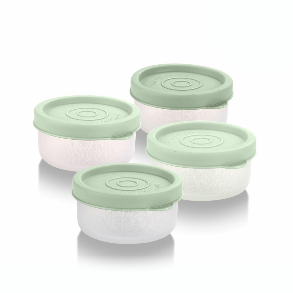 Signoraware Nano BPA Free Plastic Containers Set (40mlx4 | Set of 4 | Green)