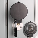 Door Lock Cover ，Without Drilling Doorknob Lock，from Outside Prevents Turning of Door Knob and Access to Keyhole,Door Knob Lock for Apartment Evictions,Childproof (Black with Lock