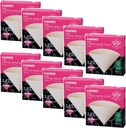 10 X Hario V60 Size 01 40-Count Boxed Coffee Natural Paper Filters, 10 Boxed Value Set (Total of 400 Sheets)