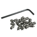 Maxmoral Fixed Screw 1/4 20x3/8 Pointed Imperial Hexagon Screw Stainless Steel Cone Set Screw for Cabinets Furniture Towel Racks Faucets Door Handles Windows and Doors