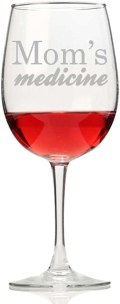 Mom's Medicine Wine Glass