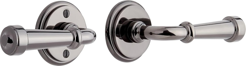 Signature Hardware 479163 Esmond Left Handed Solid Brass Passage Door Lever Set with 2-3/8" Backset