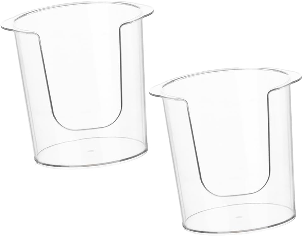 2 Pieces Plate Holder Plastic Dinner Plate Holder Plate Organizer Plate Dispenser Dinnerware Bowl Holder Dish Holder Storage Organizer Display Stand Kitchen Countertop(Transparent, L)