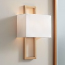 Possini Euro Design Modena Modern Wall Light Sconce French Brass Hardwired 9 1/2" Wide Fixture Shimmery Silvery Open Rectangular Shade Bedroom Bathroom Bedside Living Room Home Hallway Dining