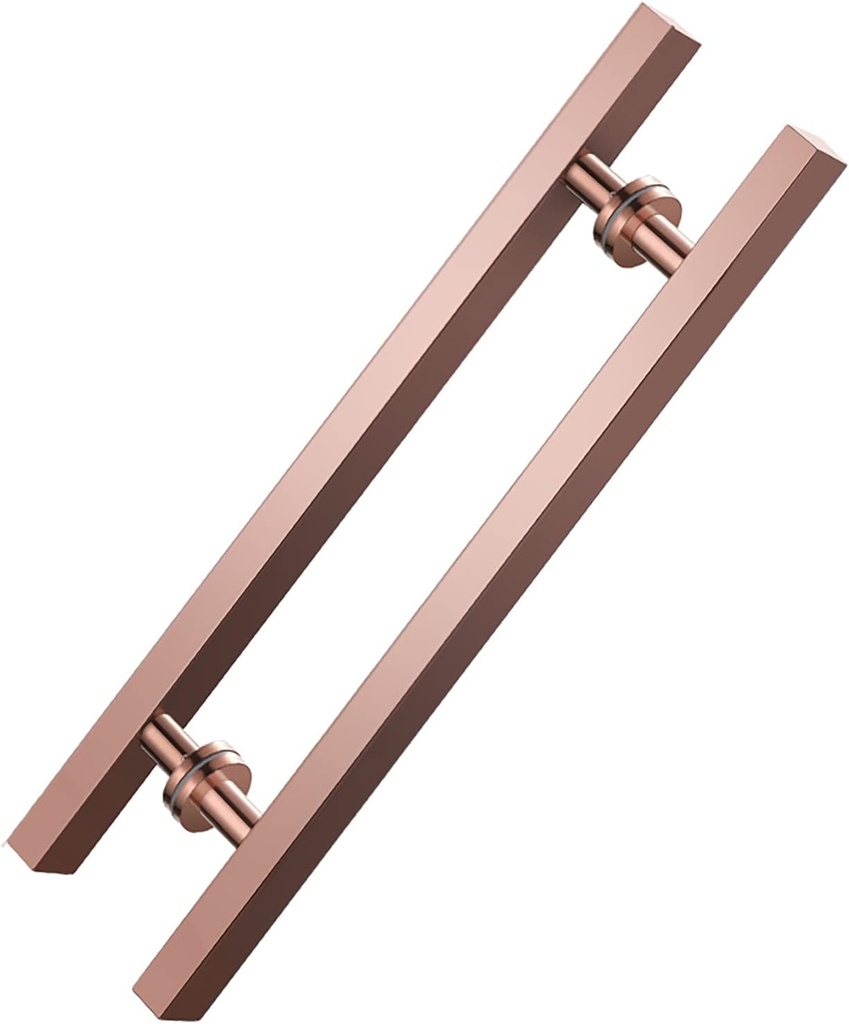 Sliding Barn Door Handle, Heavy Stainless Steel Shower Door Handle, Sliding Glass Door Handles On Both Sides(Size:60cm,Color:Rose Gold)