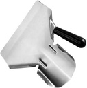 Single Handle French Fries Shovel Stainless Steel Easy Clean Lightweight Scoop Funnel