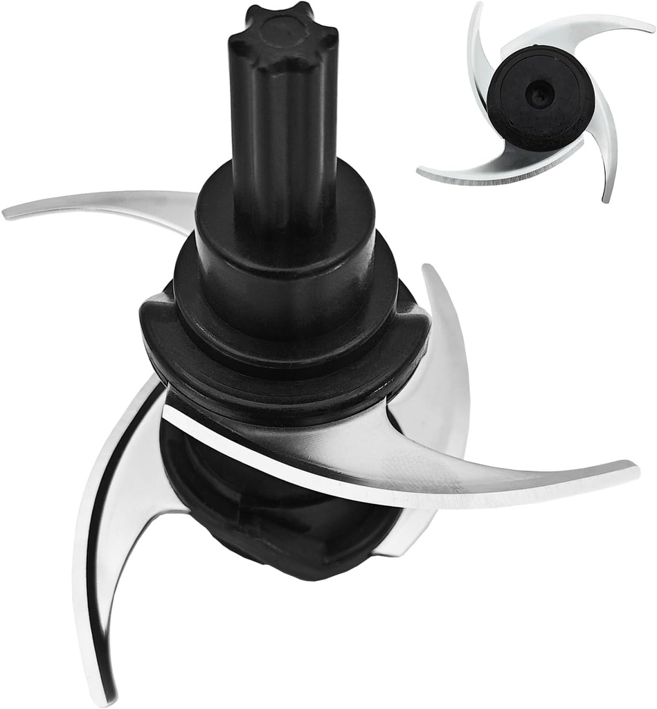 for Ninja Food Chopper Express Chop Blade, Replacement Parts Compatible with Ninja NJ110GR NJ100 NJ100WM Food Processor 16-Ounce Bowl, Express Chopper Blender Attachment Accessories