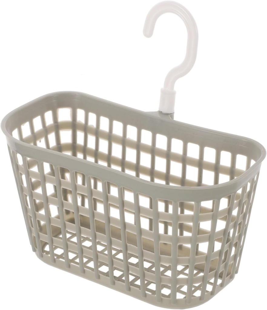 BESTYASH Plastic Storage Hanging Basket with Rotatable Hook Kitchen Bathroom Organizer Hollow Design for Easy Drain Space Saving Storage Nordic