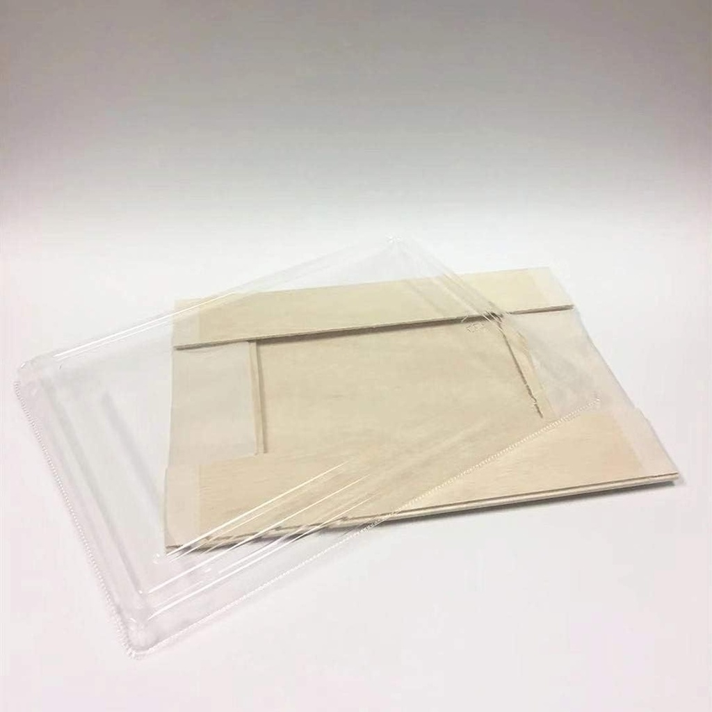 | 80/Pack Rectangular Foldable Wooden Food Container Take Out Appetizer Dessert Sushi Box Serving Trays Side Dish 6.5 x 4.5 inch WBFD-120