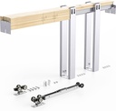 EaseLife 30x80in Pocket Door Frame Kit with Two-Way Soft Close Mechanism for 2X4 Studs Wall,Sliding Hardware for 24"-30" Wide Door,Aluminum,Slide Smoothly Quietly,Easy Install,No Door (30in x 80in)