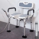 Heavy Duty Shower Chair Seat, 380lbs Bath Chair W/Armrests and Back, Adjustable & Extra Wide Shower Chair for Bathtub, Shower Chair for Inside Shower for Seniors (Fixed Payment)