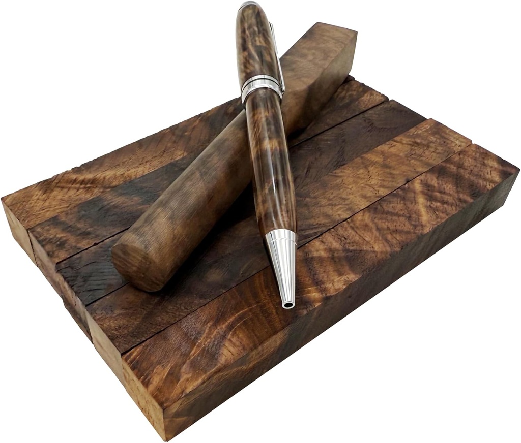 Barrington Hardwoods Burled Highly Figured Walnut Pen Blanks - 3/4" x 3/4" x 6" (5 Pieces)
