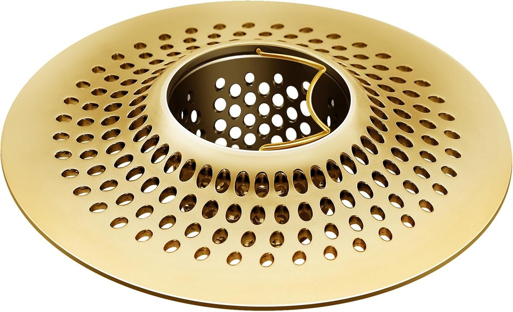 LKEYE Shower Drain Hair Catcher/Bathroom Drain Cover/Bathtub Drain Strainer/Shower Stall Drain Protector(Bronze)