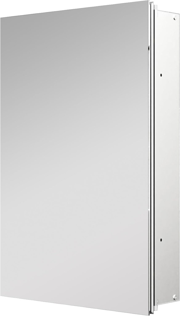 16x26 inch Medicine Cabinet Mirror with Storage, Aluminum Surface Mount or Recessed Medicine Cabinet with Adjustable Shelves for Bathroom Bedroom