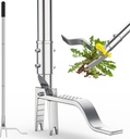 Stainless Steel Stand Up Weed Puller Tool with Long Handle, Thickened 304 Stainless Steel Foot Pedals & 2-Claw Head, Weeding Weed Remove Tool for Lawn/Yard