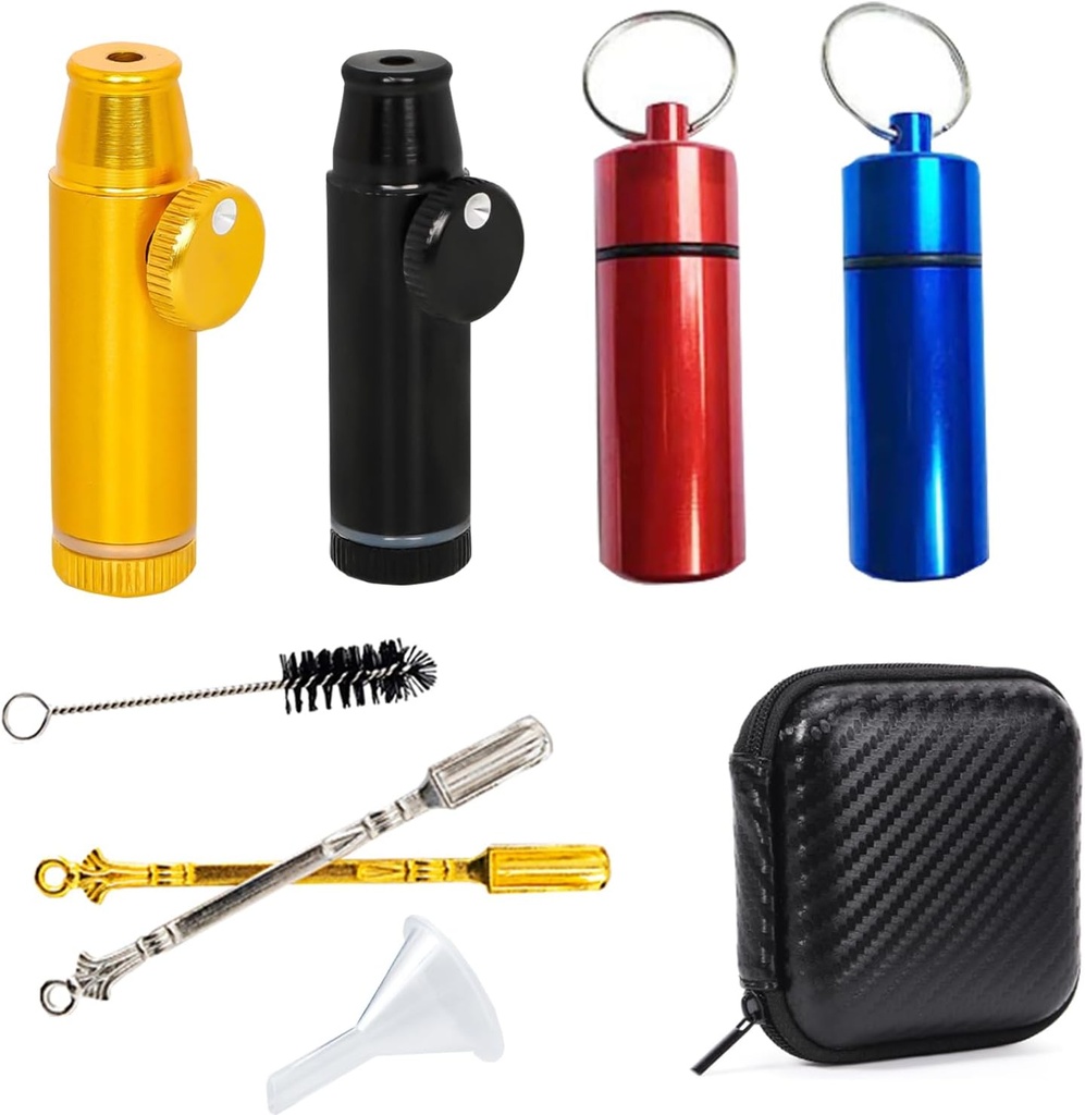 Portable kitchen spice dispenser set, metal leak-proof spice bottle for outdoor travel and camping (4 Colors)