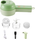 Food Slicer And 4 In 1 Handheld Electric Vegetable Cutter Set Food Processor With Cleaning Brush Easy Use