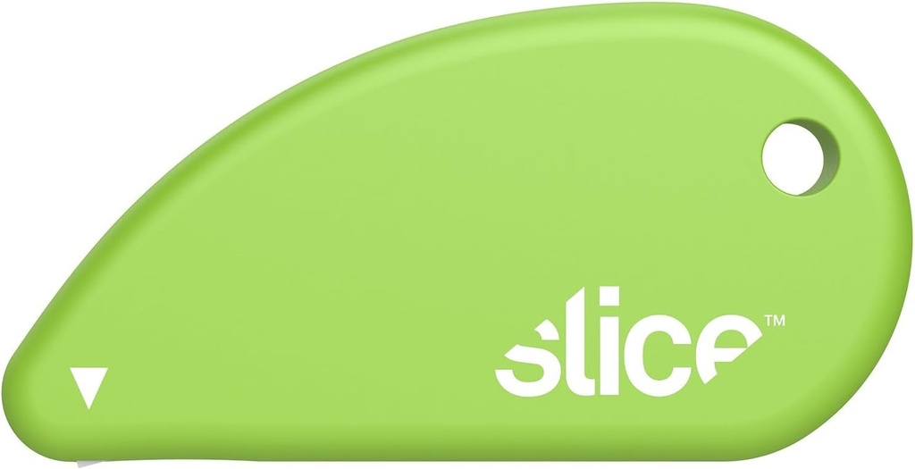 Slice 00100 Ceramic Blade Safety Cutter, Opens Clamshell Packaging, Coupon Cutter, Trim Photos, Scrapbooking, Fits Keychain, Green