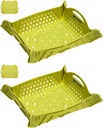 Silicone Mat, Strainer, Sink Mat, Food Basket, Trivet, Drying Mat 11" x 14" - 2 pack