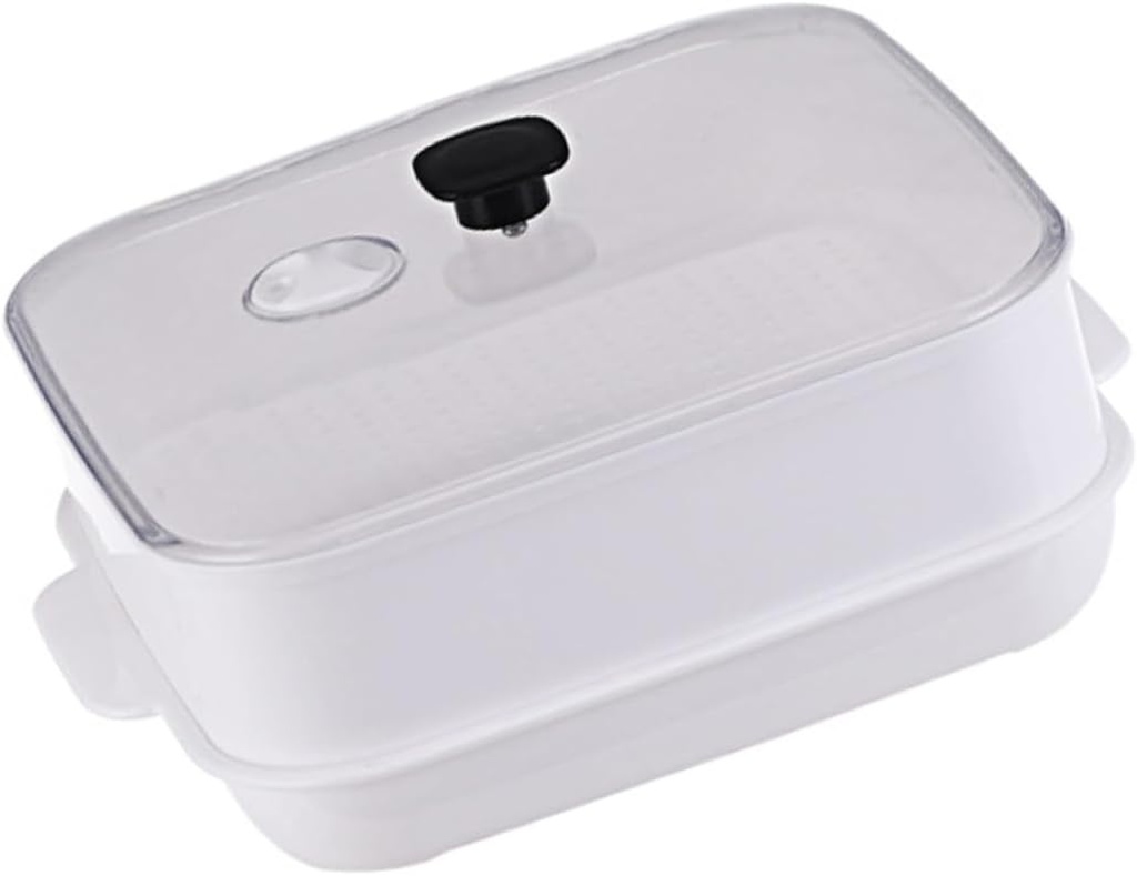 Microwave Steam Basket with Cover Single Layer Food Steamer for Efficient Cooking Honeycomb Design for Fast Heating Bpa Plastic for Safe Use