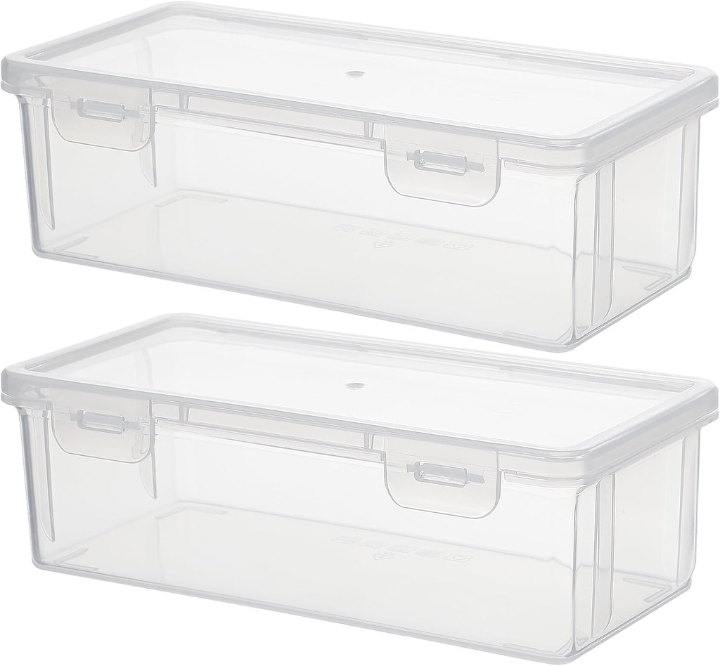 Garneck 2pcs Bread Storage Box Rice Plastic Bins for Storage Cake Storage Carrie Gold Loaf Bread Storage Container Plastic Storage Bins Fresh Bread Clear Pp Goalkeeper Bread Machine