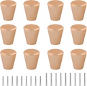 Uenhoy Cabinet Knobs, 12 Pack Rose Gold, Aluminum Alloy, Cone Shaped, Hardware Handle for Kitchen Cabinet, Cupboard, Dresser Drawer