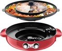 Two-in-one electric barbecue hot pot, suitable for 2-12 people, 110V
