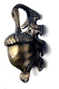 5MOONSUN5 Cast Iron Acorn Door Knocker, Decorative Front Door Hardware, Antique Bronze and Gold Finish, 6 x 3 Inches