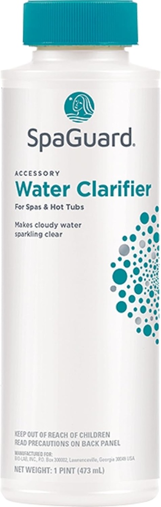 SpaGuard Spa Water Clarifier, 1 Pint, Makes Cloudy Water Sparkling Clear, Eliminates Odor, Suitable for Spas and Hot Tubs