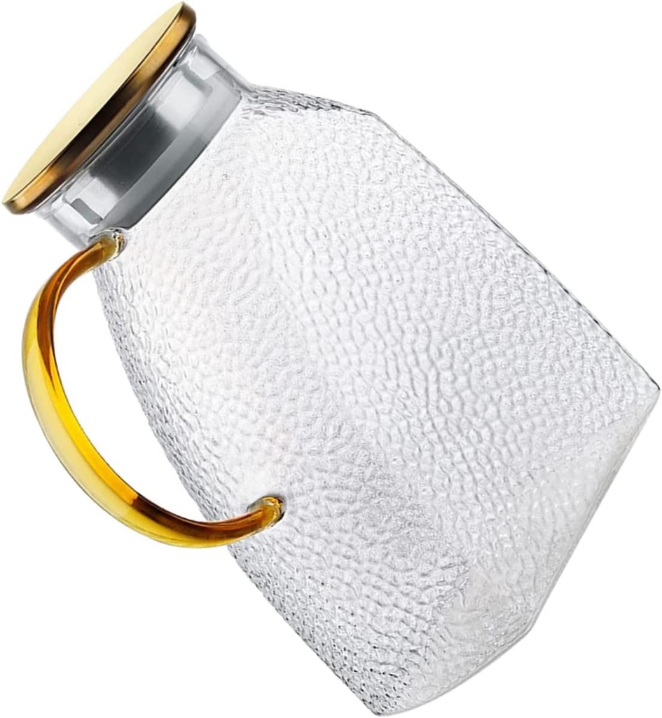 Glass Pitcher Lid Cold Water Kettle Ice Tea Pitcher for Fridge Infused Water Dispenser