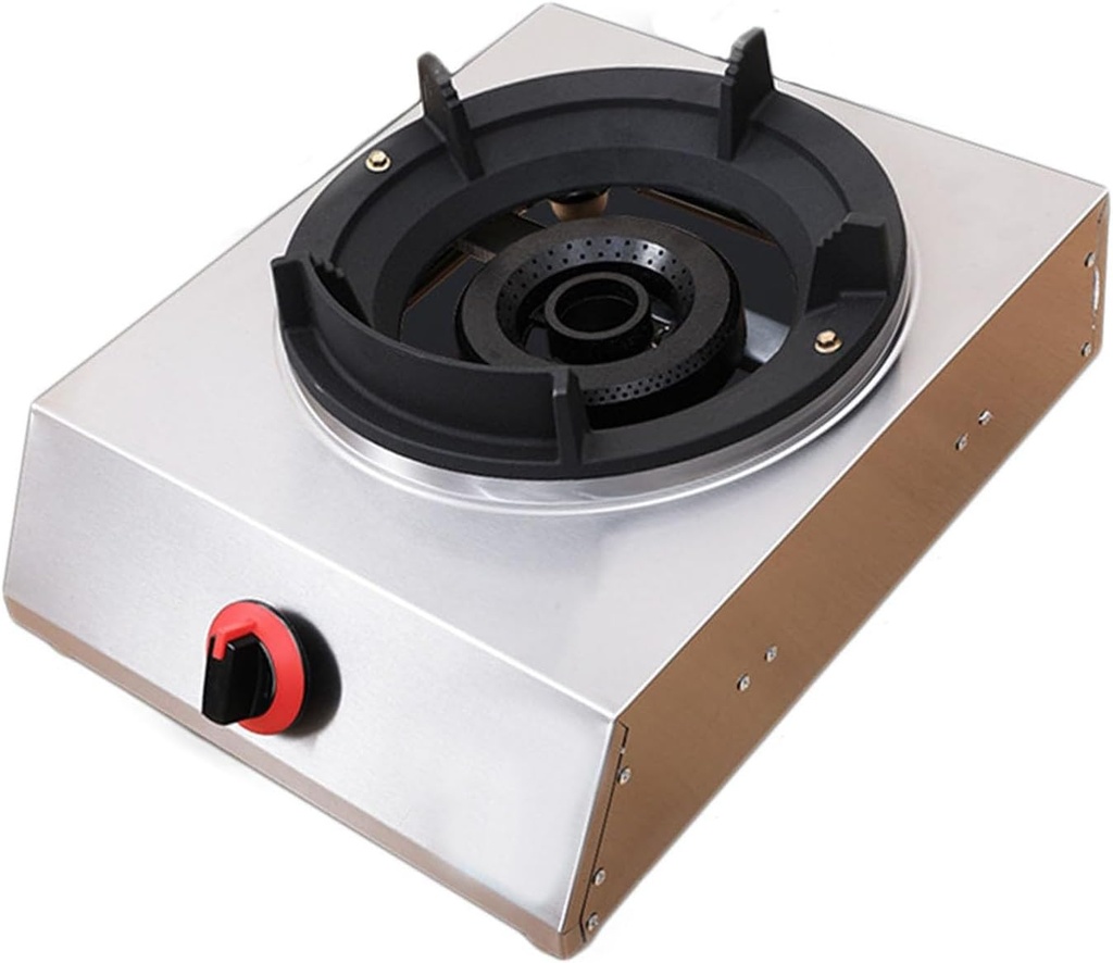 Gas Stove,13648 BTU Stainless Steel Gas Stove Tabletop Single Burner,Flameout Protection,Suitable for Home and Canteen Use (Size : NG)