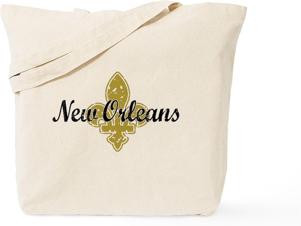 CafePress New Orleans Tote Bag Natural Canvas Tote Bag, Reusable Shopping Bag