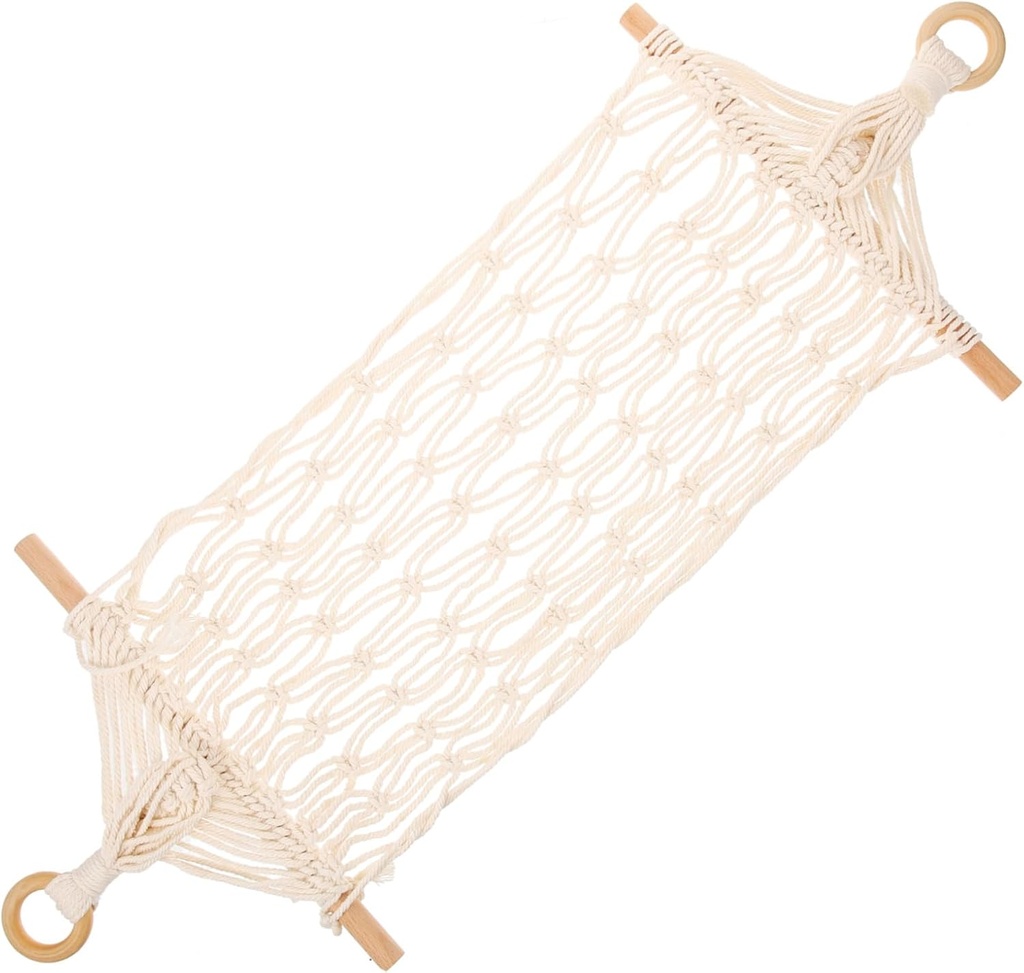 Hanging Fruit Hammock under Cabinet for Kitchen Macrame Basket Banana Hook for Storing Fruits and Veggies Decorative Woven Design