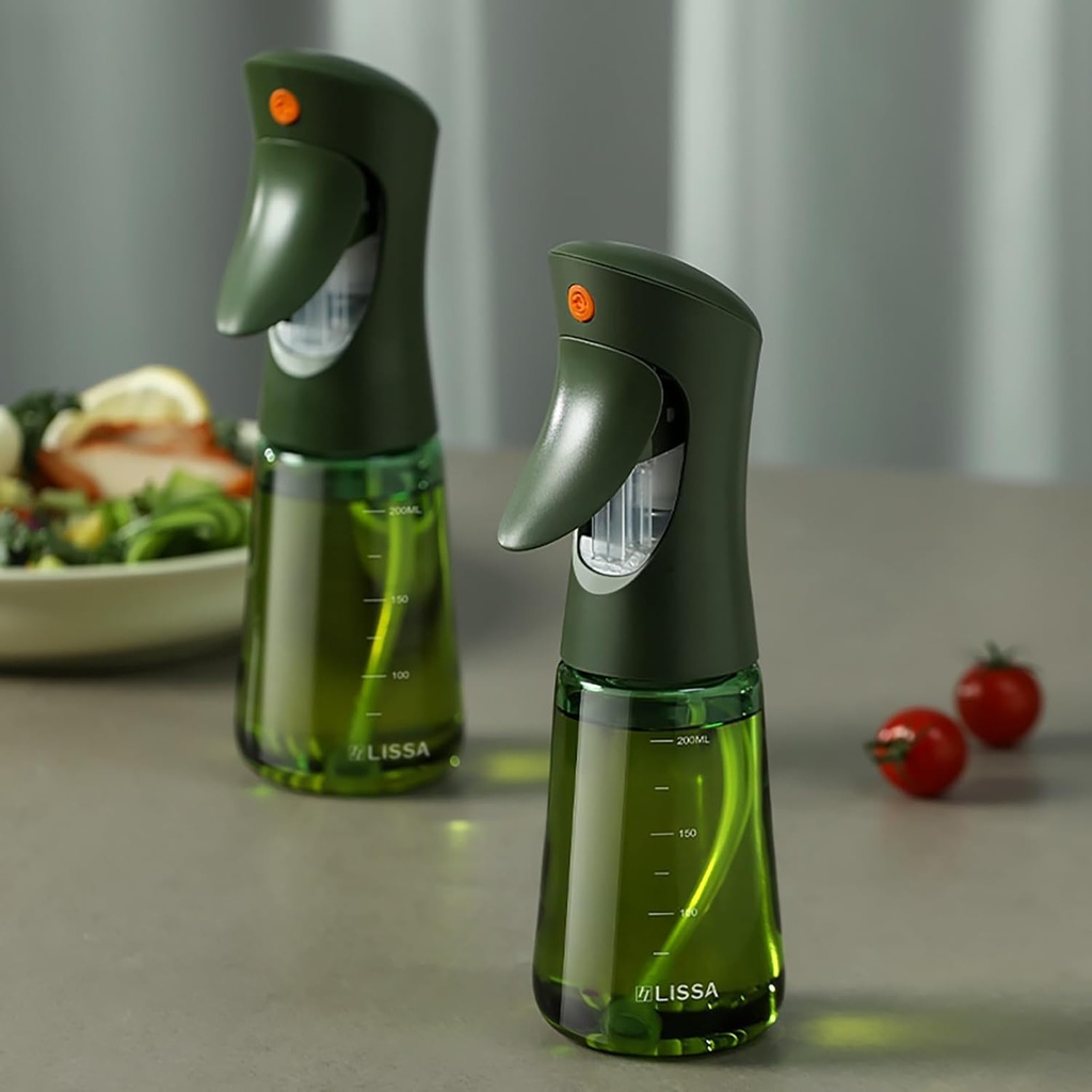 Light-Proof Glass Oil Sprayer For Cooking Air Fryer Salad BBQ,250ml Olive Oil (2)