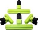 Bag Sealing Clips, Food Clips Bag Sealing Clips, Keeping Clamp Sealer For Kitchen Storage, Snack, Bread, Chip Bags 4pcs (Green)