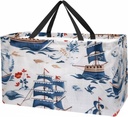Reusable Grocery Bags for Women Large Nautical Coastal Shopping Tote Bag for Beach Groceries Picnic