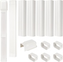 BEWAVE 4" W 9 Ft Mini Split Line Set Cover Kit, Decorative PVC Tubing Cover Kit for Mini Split Air Conditioners and Heat Pumps Systems