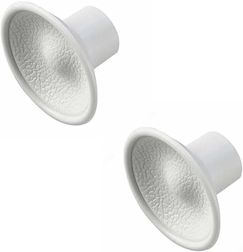 9-1159 Premium Quality BI-FOLD Door Pull KNOB, White, Plastic (Pack of 2)