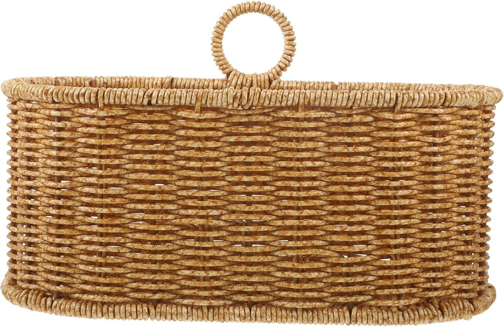 Luxshiny Wall Hanging Basket for Kitchen Space Saving Woven Storage Organizer with Convenient Edge Design for Onions Ginger Garlic and Fruit Nordic Style Hanging Flower Basket for Home