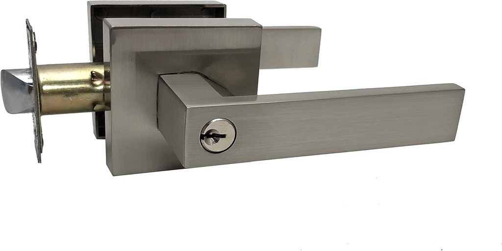Colester Direct Brushed Satin Nickel Square Door Lever (Entry)