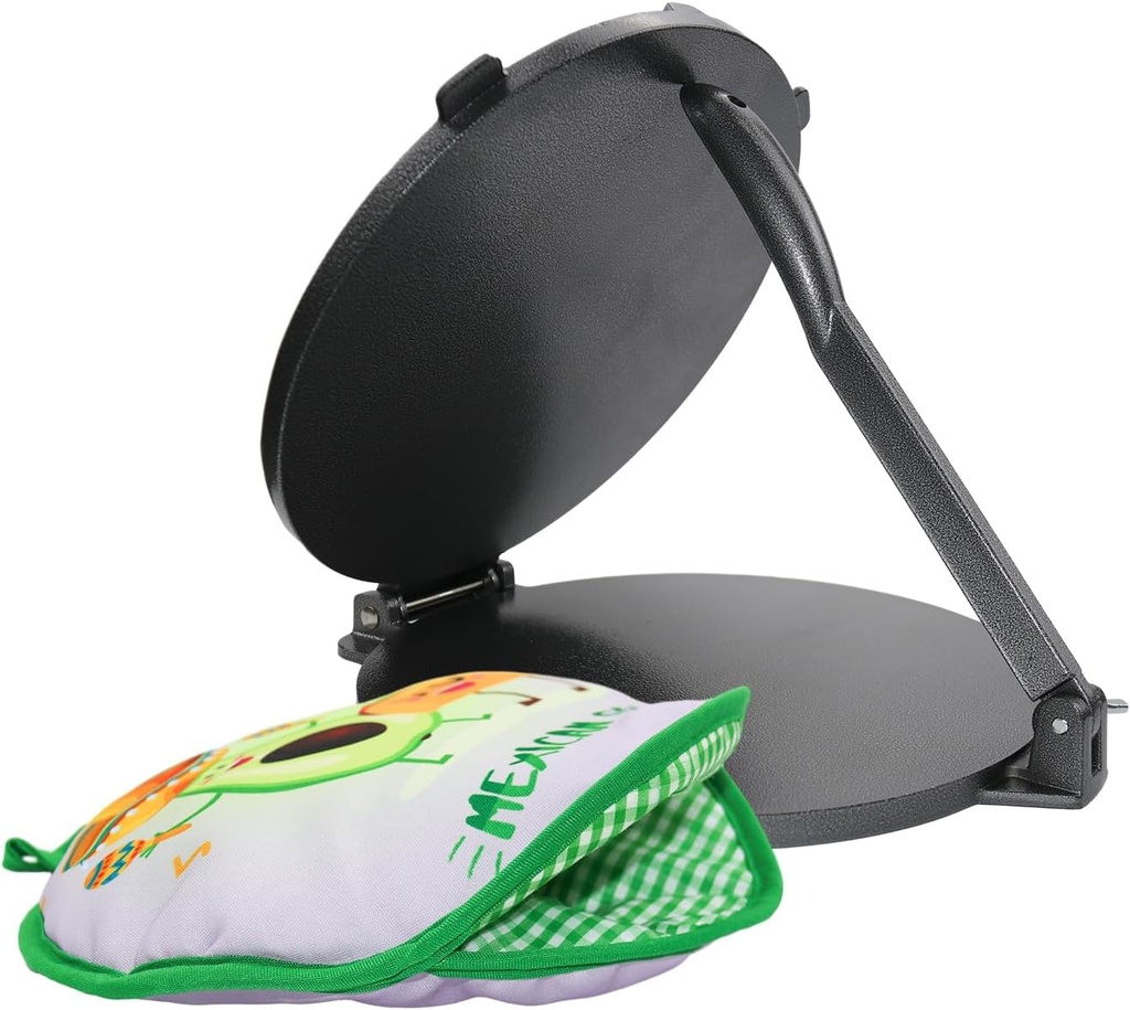 Prensa Para Tortillas De Harina 8 Inch Tortilleras Mexicanas Para Hacer Corn Tortilla, Flour Roti, Chapati, Taco and Quesadilla Press Maker Aluminum Alloy Maquina | with Tortilla Warmer Pouch