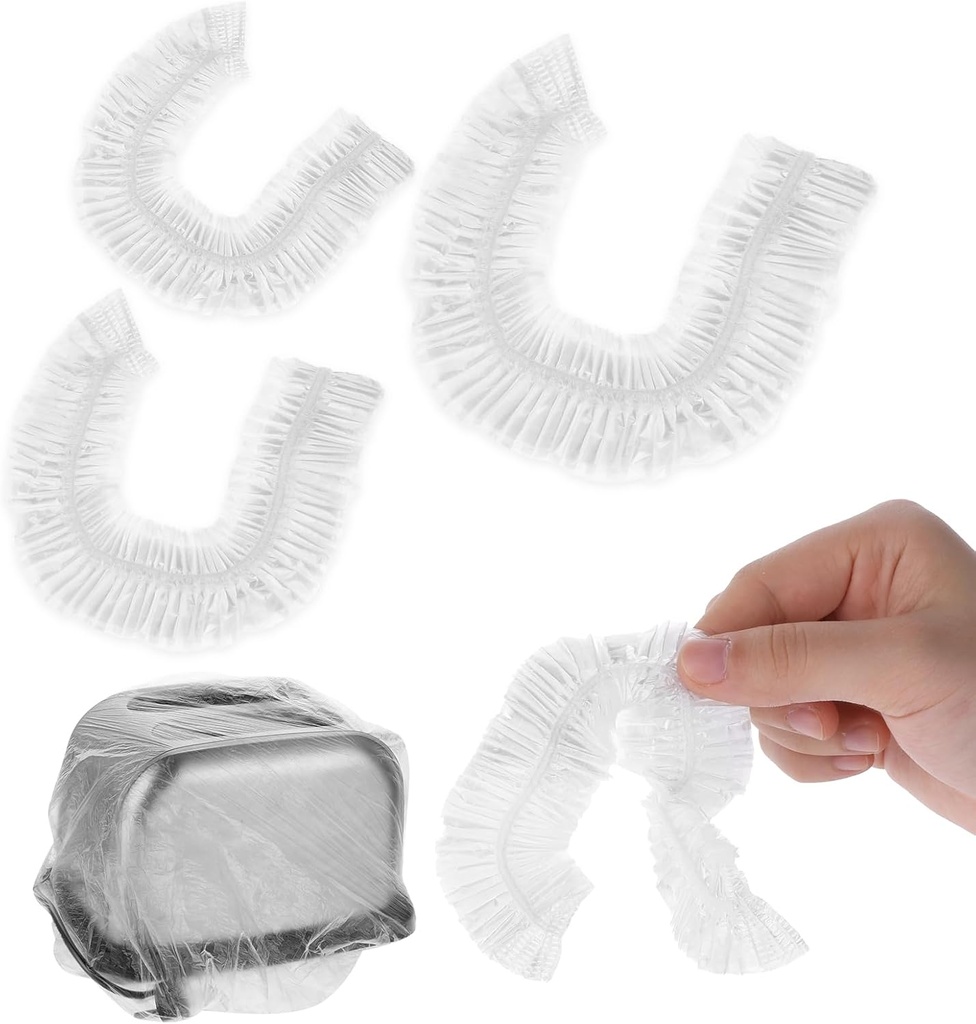 30 PCS Small Appliance Dust Covers Sets, Disposable Kitchen Appliance Covers, Clear Plastic Elastic Dust Covers for Air Fryer, Coffee Maker, Blender, Slow Cooker