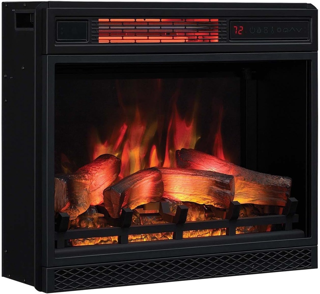ClassicFlame 23II042FGL 3D Infrared Quartz Fireplace Insert with Safer Plug and Sensor, 23"