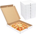 White Corrugated Cardboard Pizza Boxes 16x16x2 Inch,10 Pack Large Pizza Box for Homemade Pizza,Food, Donut and Pies