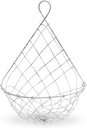 Two's Company French Wireworks Demi-Lune Hanging Basket w/Antique White Finish