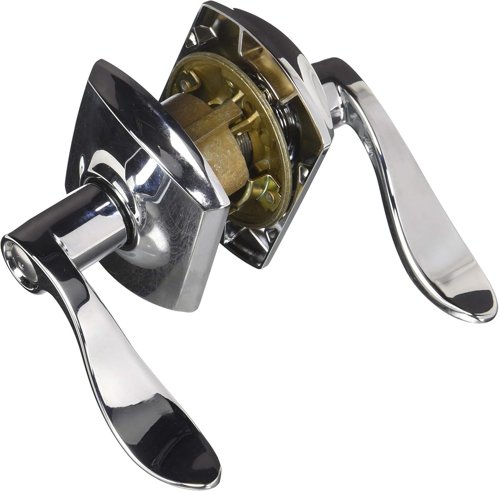 Schlage Lock Company F40ACC625GRW Accent Privacy Door Lever Set with Decorative Greenwich Rose, Bright Chrome