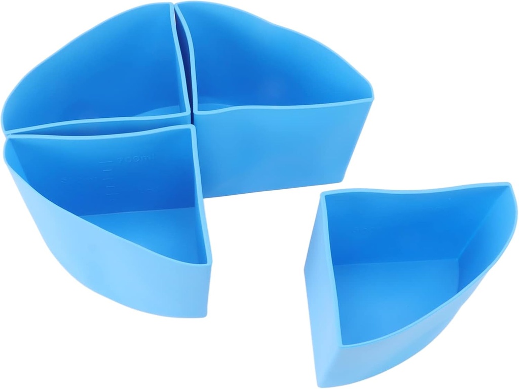 Silicone Slow Cooker Divider Liners Silicone Slow Cooking Pot Liners Reusable Silicone Divider Insert Leakproof Cooking Liner for 6 Quart Pot (Blue)