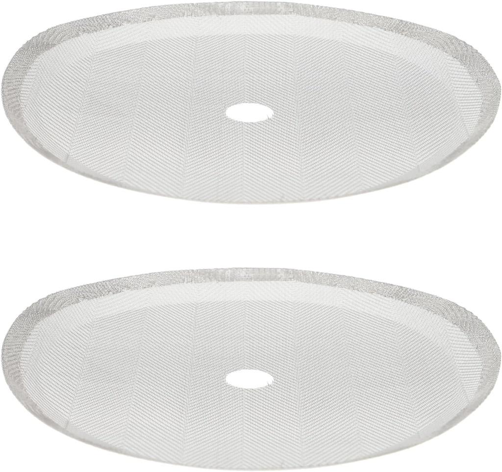 KICHOUSE 2pcs Stainless Steel Mesh Filter Screens for Tea and Coffee Makers Food-grade Replacement Filters Washable for Brewing and Straining